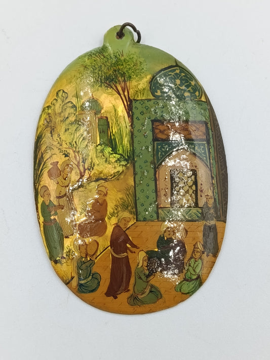 Handgemachter Anhänger mit orientalischer Malerei