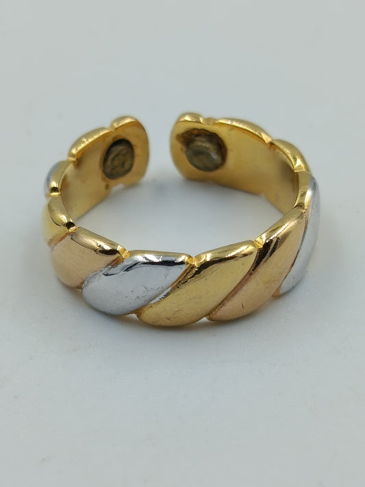 Bicolor-Ring verstellbar, Größe 54