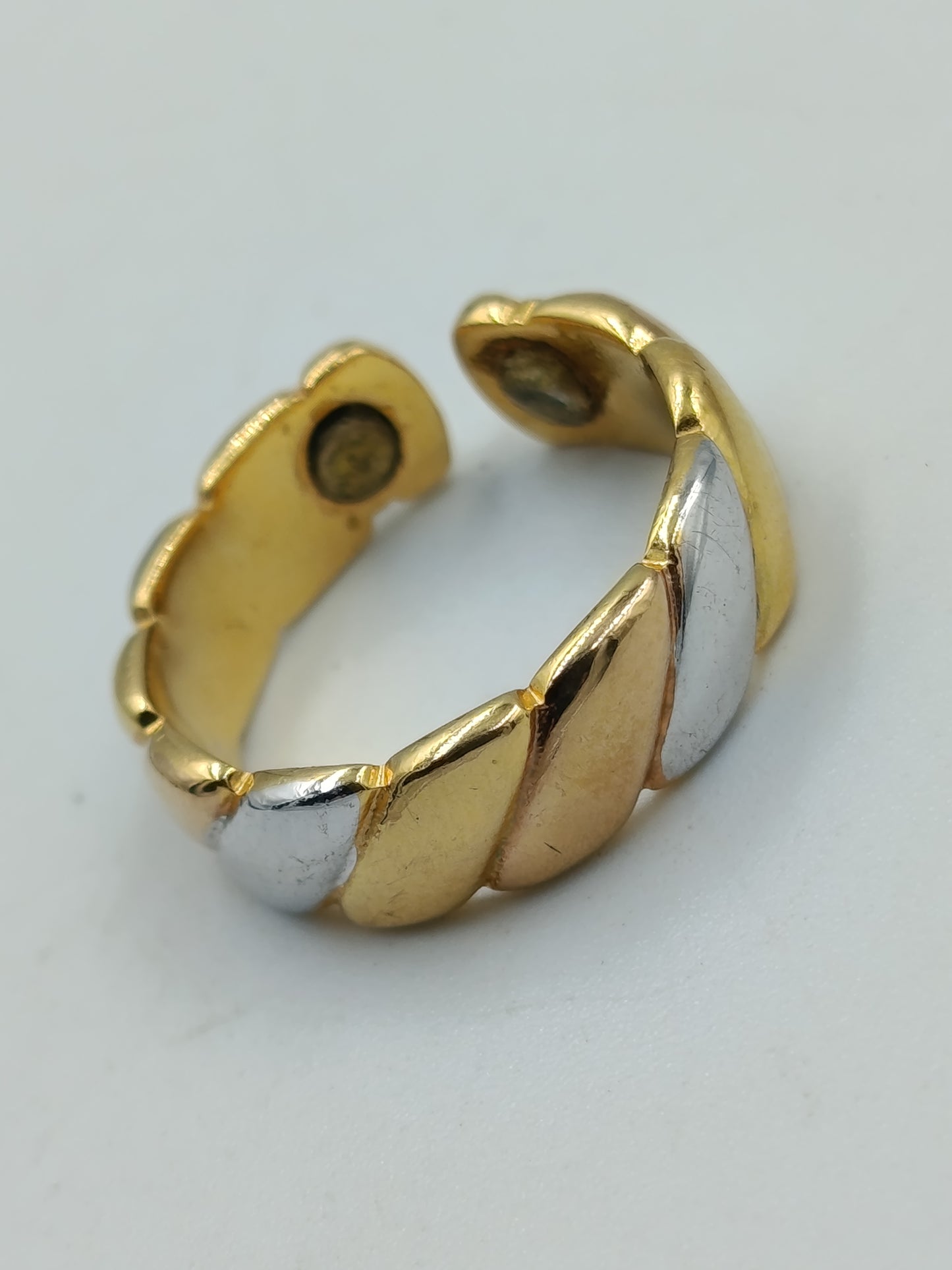 Bicolor-Ring verstellbar, Größe 54