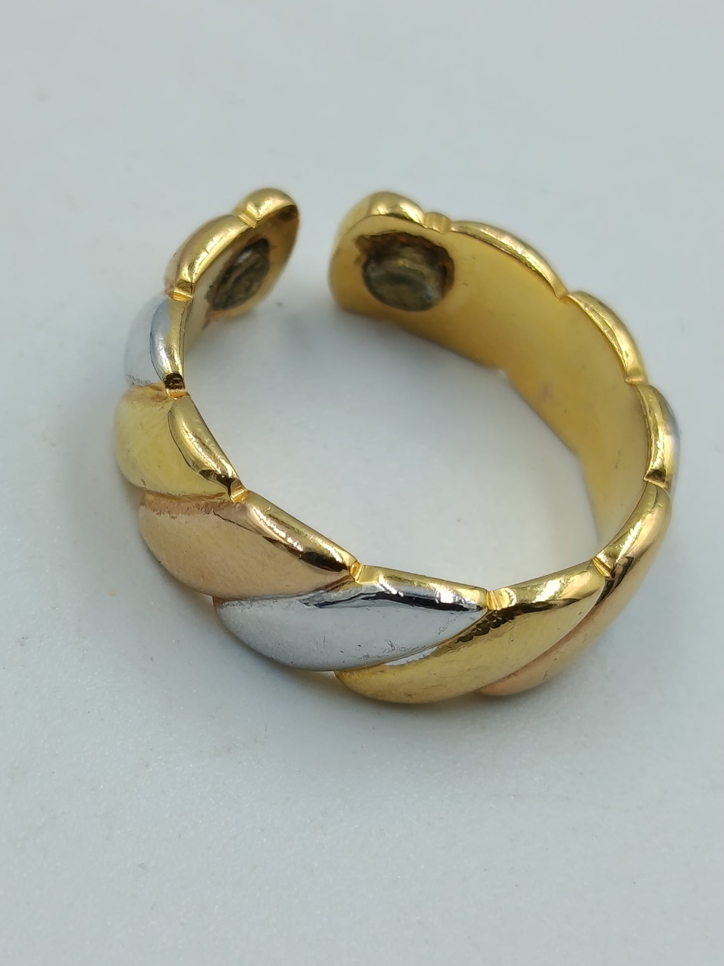 Bicolor-Ring verstellbar, Größe 54