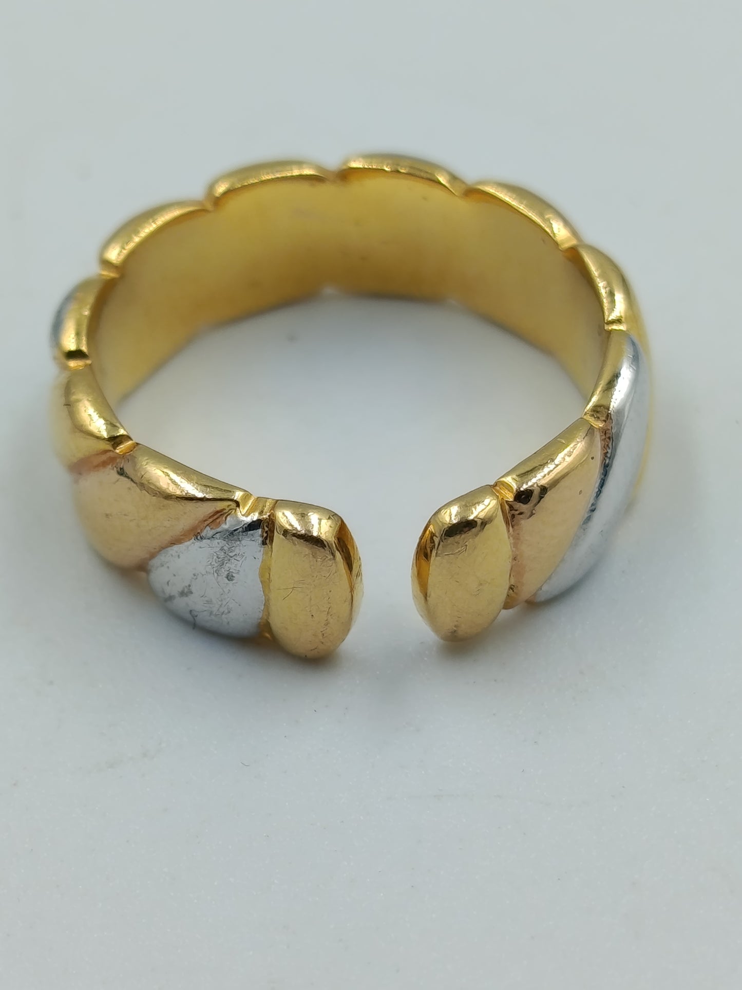 Bicolor-Ring verstellbar, Größe 54