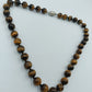 Halskette mit Tigerauge-Perlen und Magnetverschluss