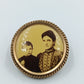 Antike Fotobrosche mit Portrait unter Glas