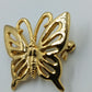 Goldfarbene Schmetterlings-Brosche