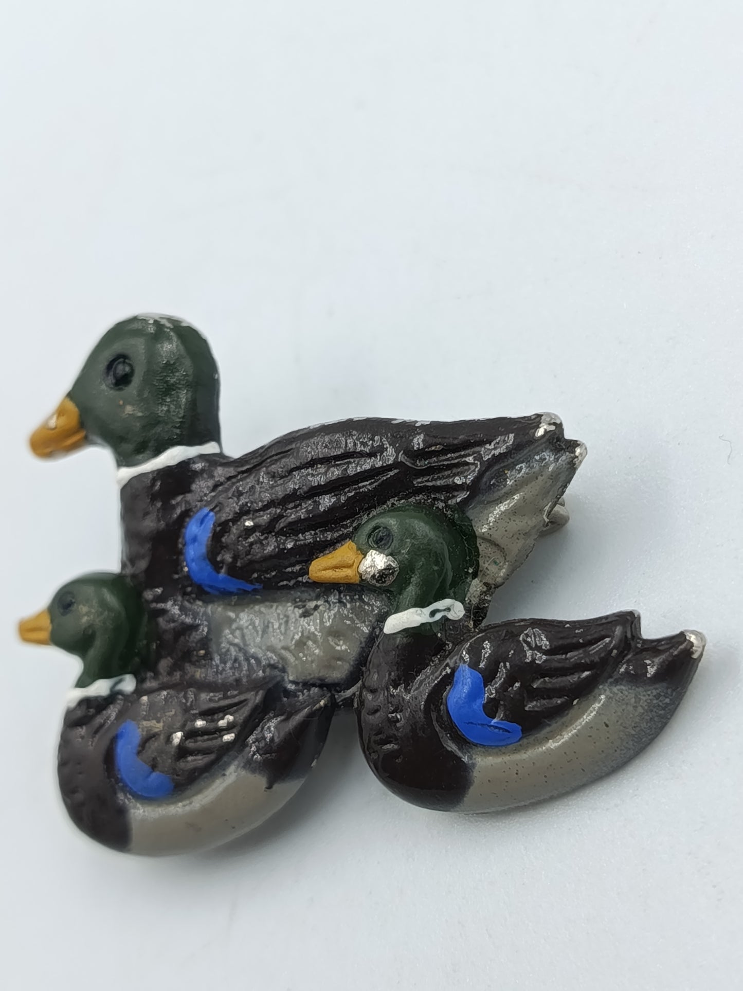 Brosche „Entenfamilie“ handbemalt
