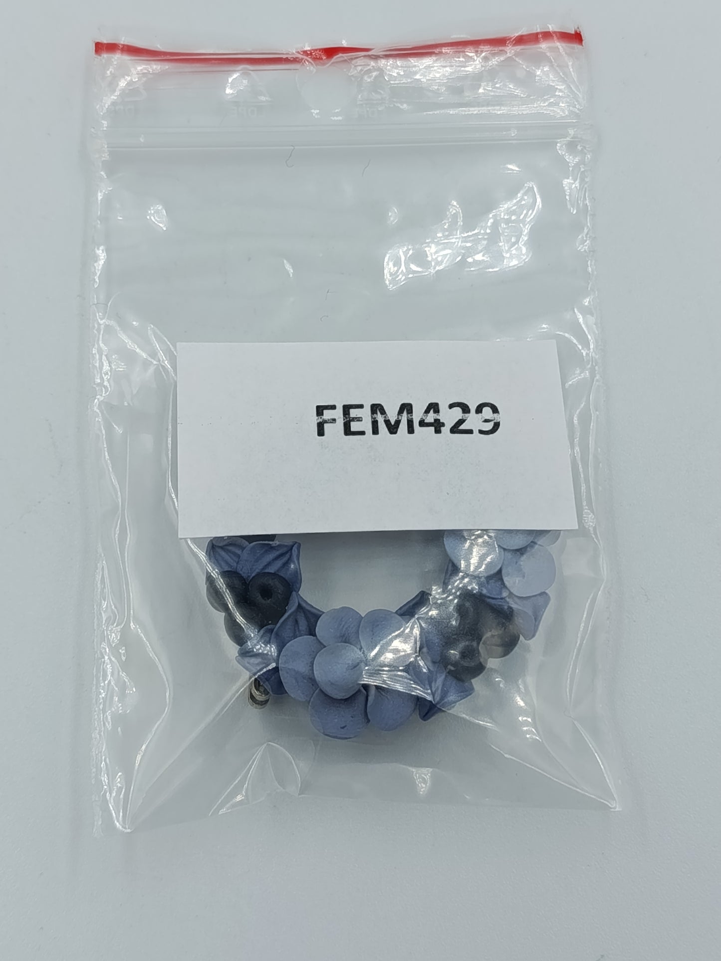 Handgefertigte Blumen-Brosche in Blau