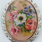Vintage-Brosche „Blumenbouquet“ im Medaillonstil