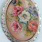 Vintage-Brosche „Blumenbouquet“ im Medaillonstil