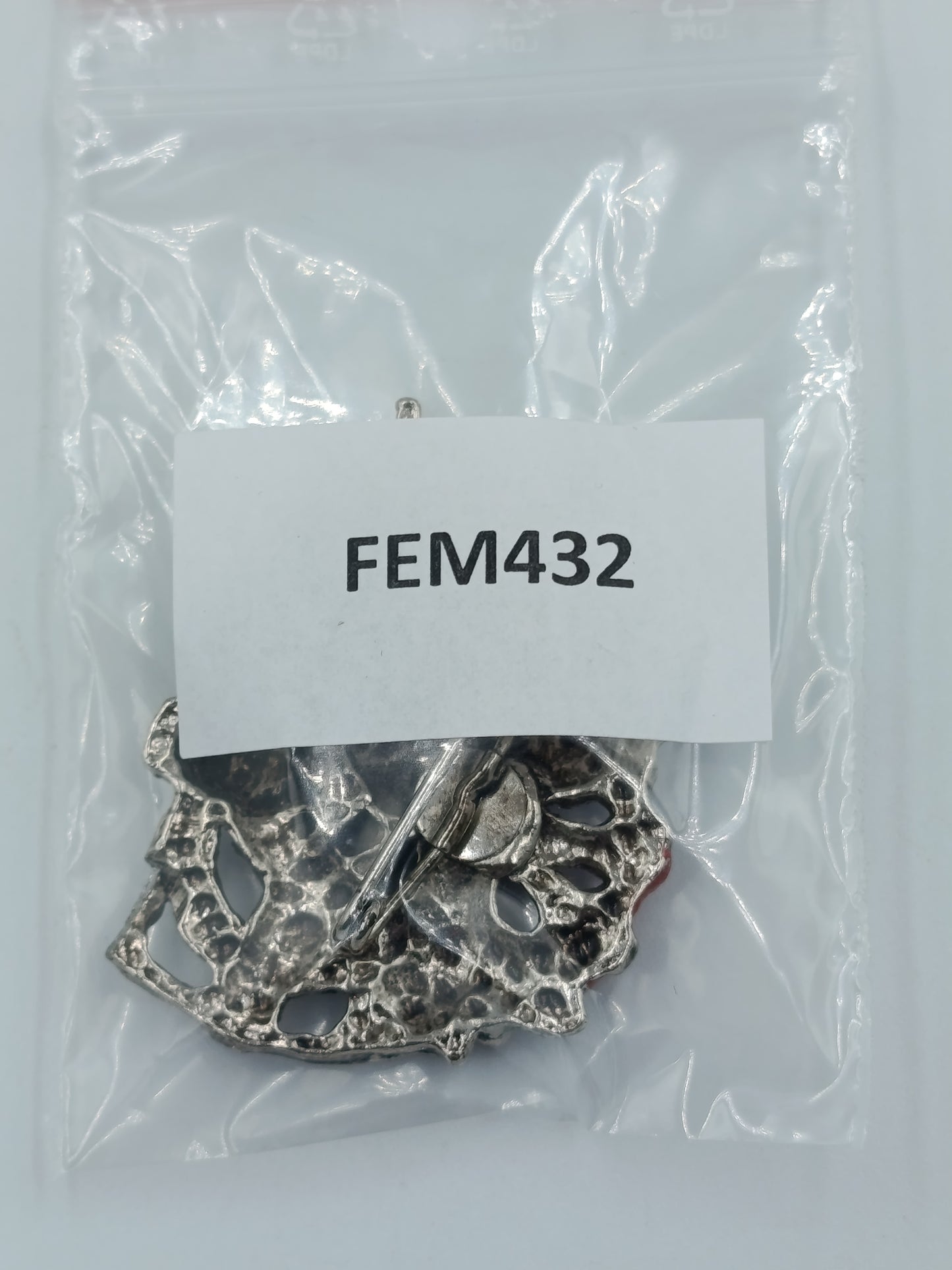 Trachtenbrosche mit Alpenblumen