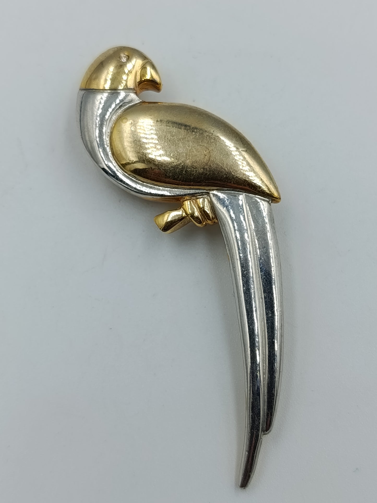 Vintage Papagei-Brosche