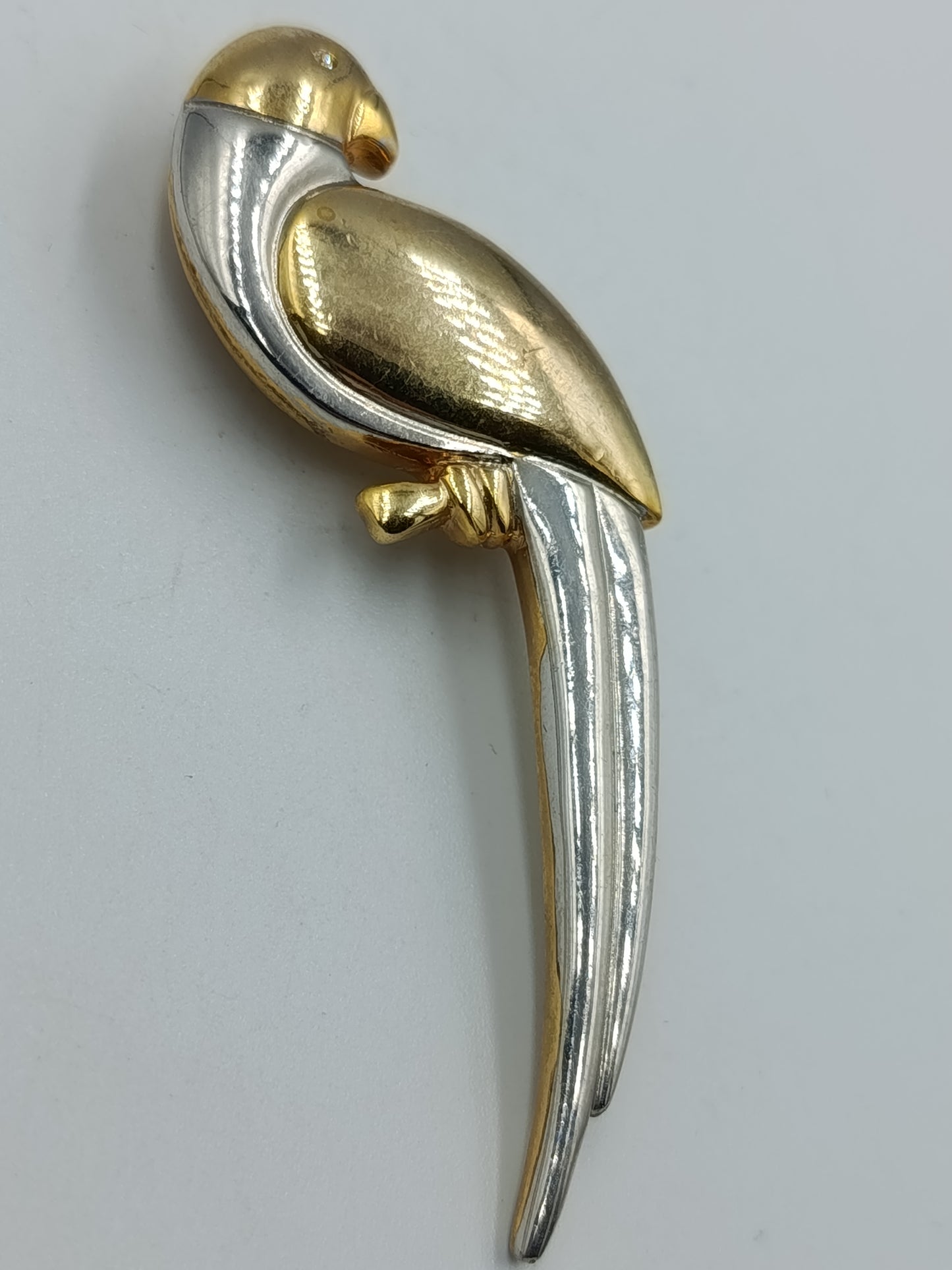 Vintage Papagei-Brosche