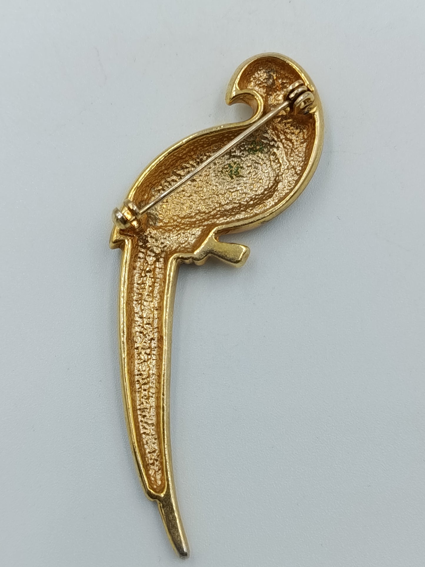 Vintage Papagei-Brosche