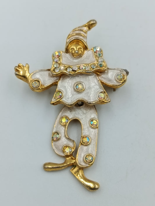 Vintage Clown-Brosche