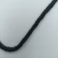 Schwarze Glasperlenkette im Twist-Design