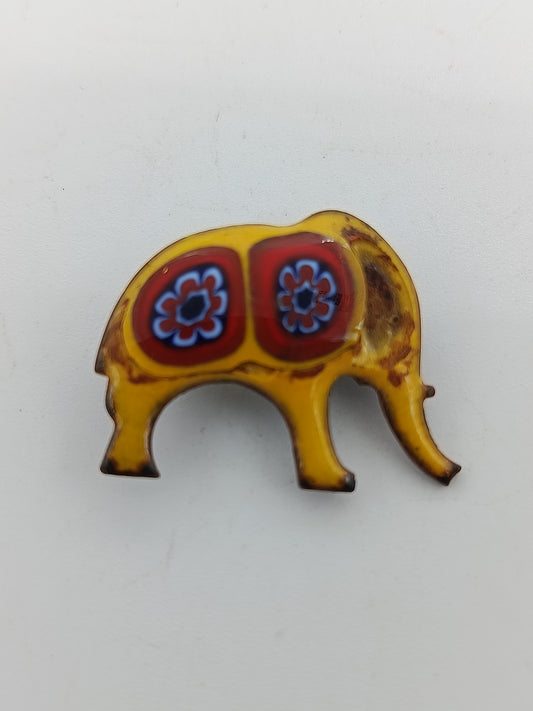 Emaille-Brosche "Elefant"