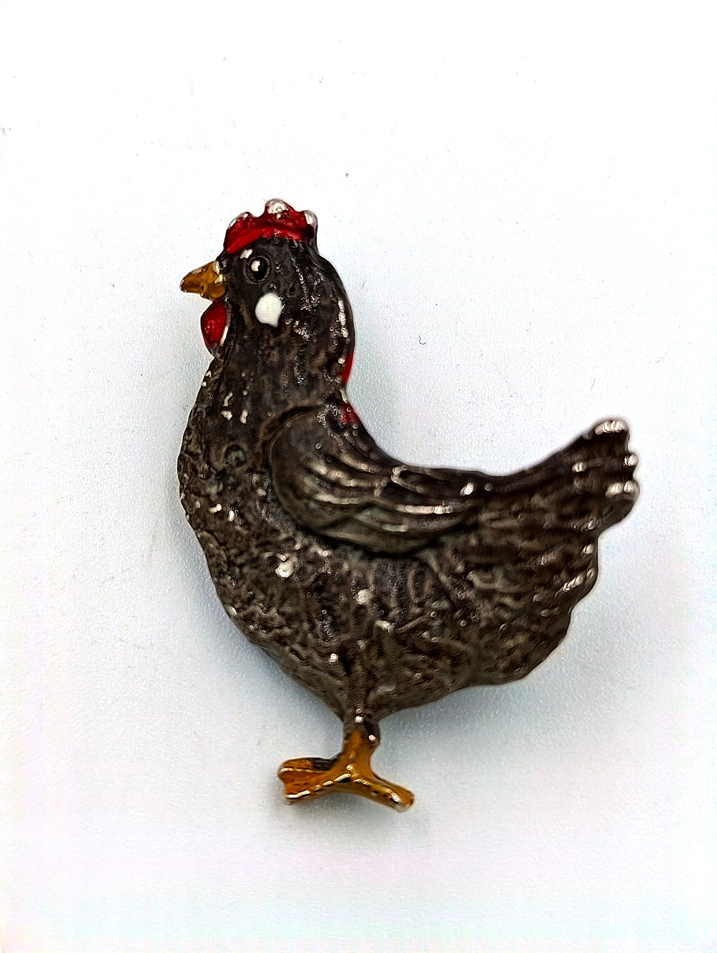 Vintage Brosche „Huhn“