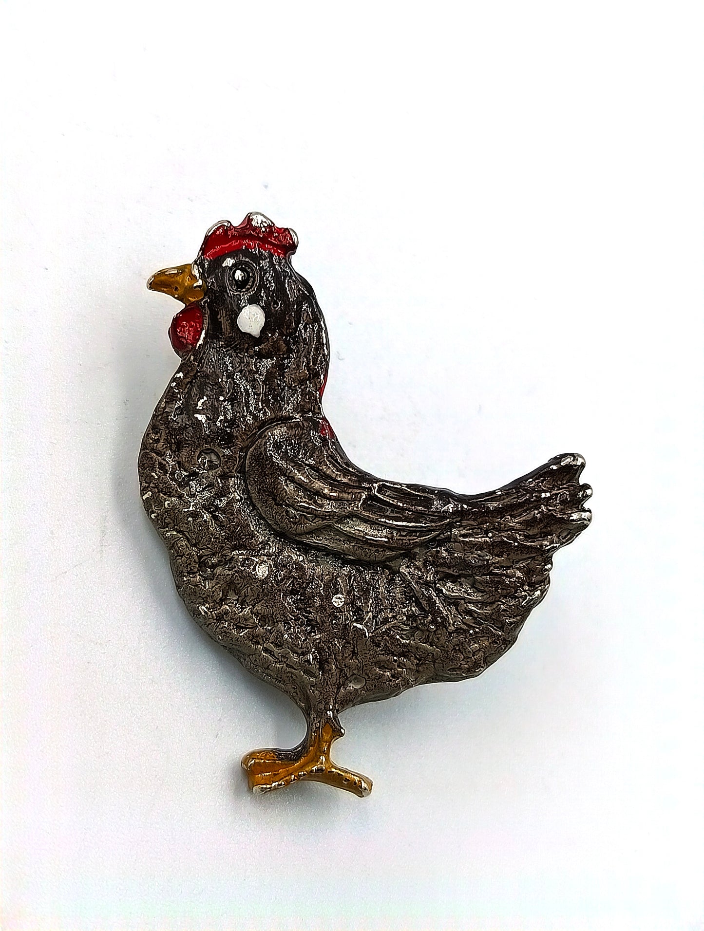 Vintage Brosche „Huhn“