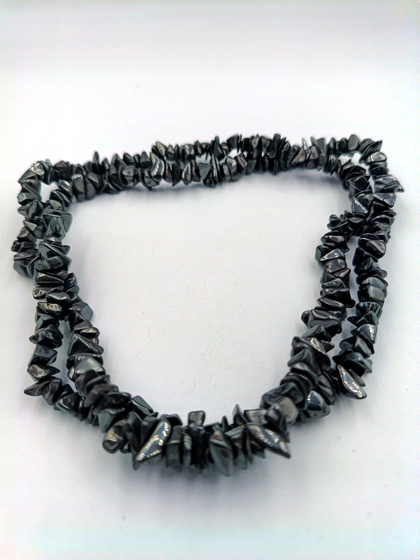 Doppelkette aus Hämatit-Splittern