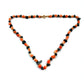 Halskette mit roten und schwarzen Steinchips