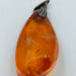 Tropfenförmiger Bernstein-Anhänger
