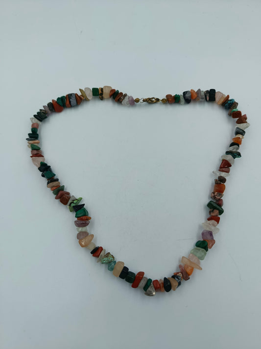 Bunte Edelstein-Splitterkette
