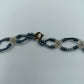 Glasperlenkette in Schwarz-Silber-Optik mit Kristallperlen