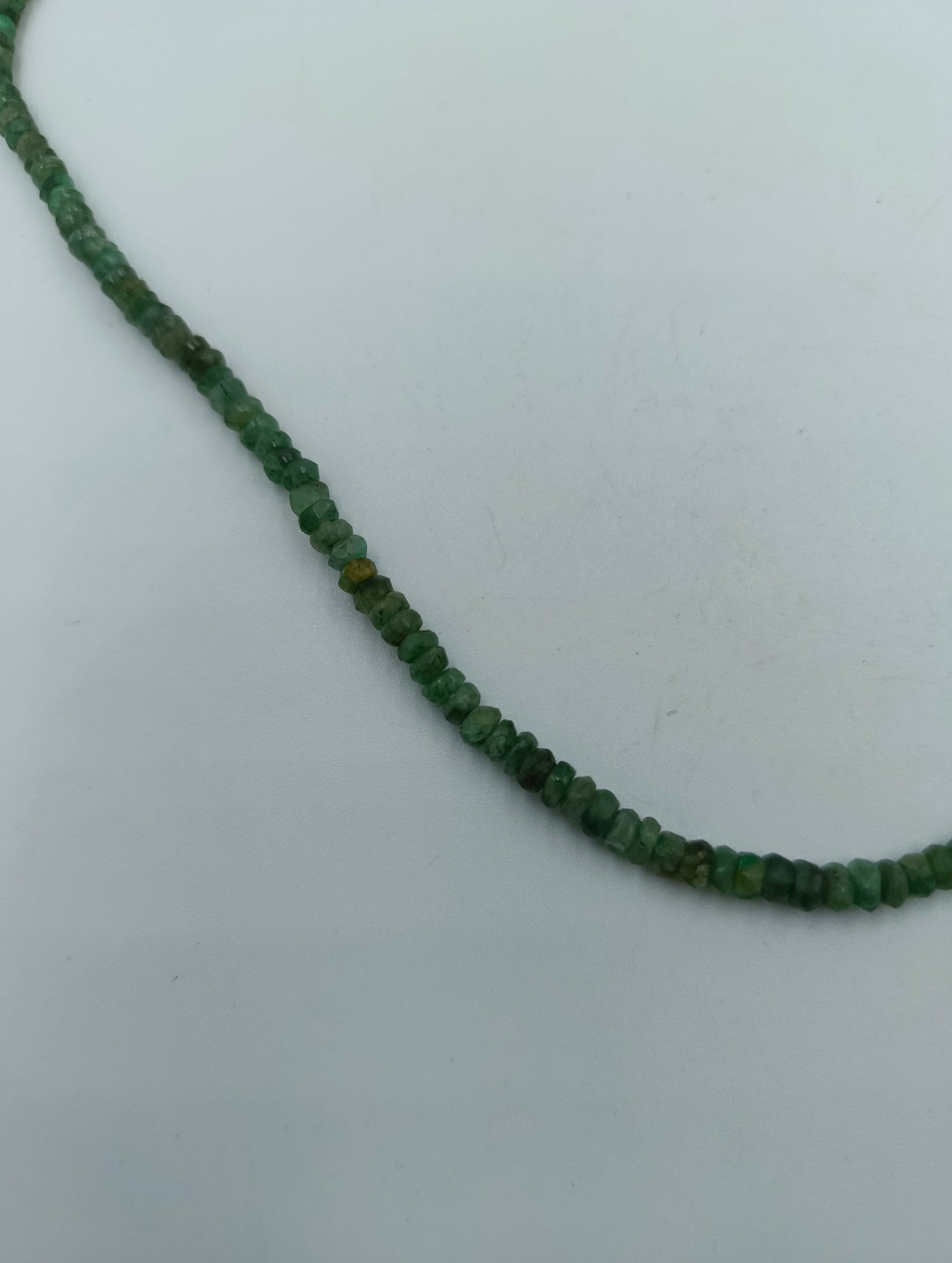 Smaragd-Kette mit 925er Silberverschluss