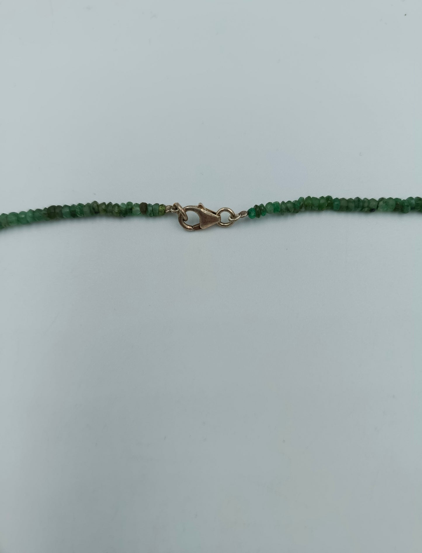 Smaragd-Kette mit 925er Silberverschluss