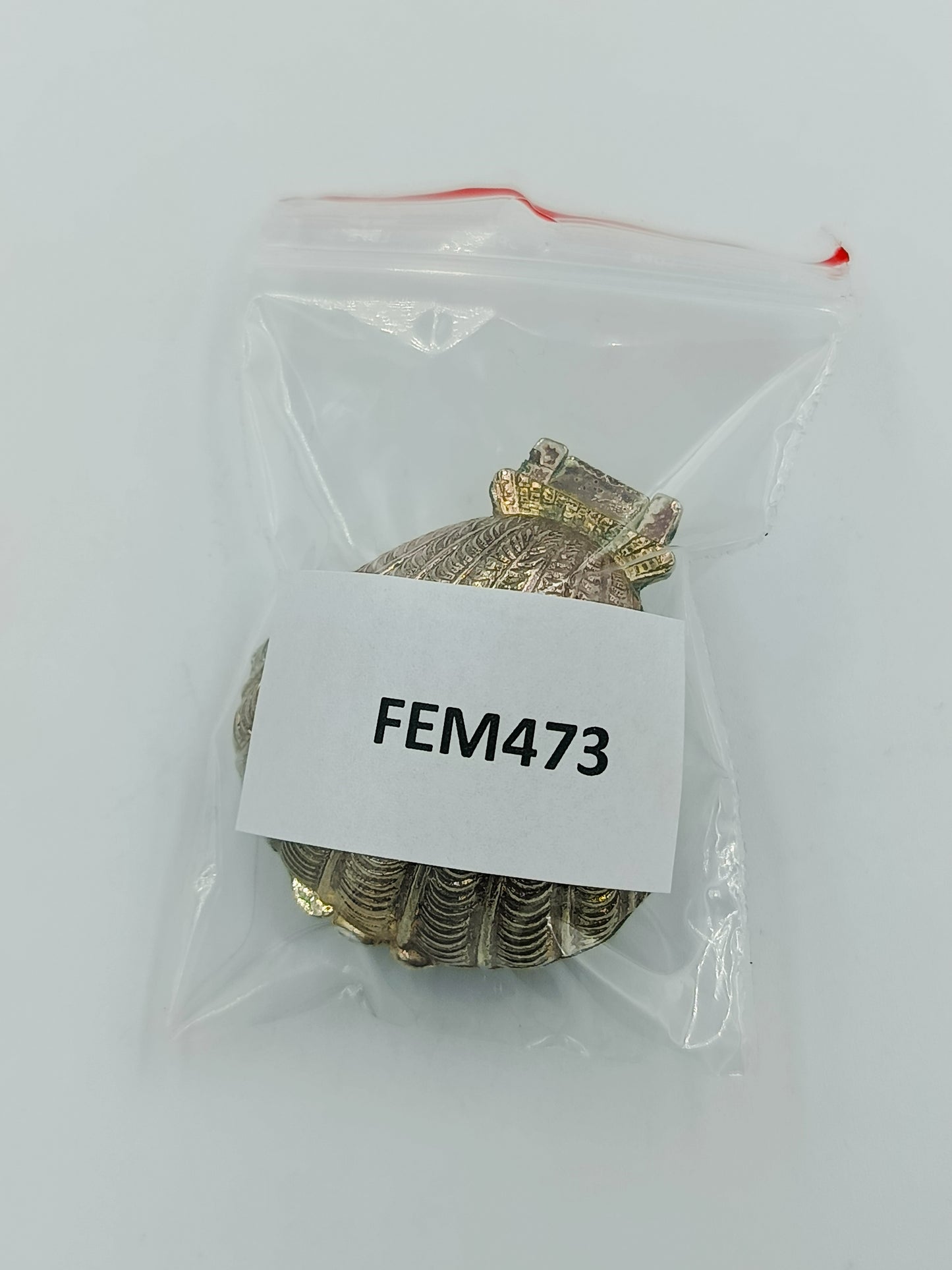 Vintage Muschel-Dose aus Metall