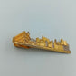 Vintage Krawattenklammer „Stadtansicht“ vergoldet