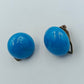 Vintage Ohrclips mit blauen Cabochons