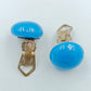 Vintage Ohrclips mit blauen Cabochons
