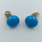 Vintage Ohrclips mit blauen Cabochons