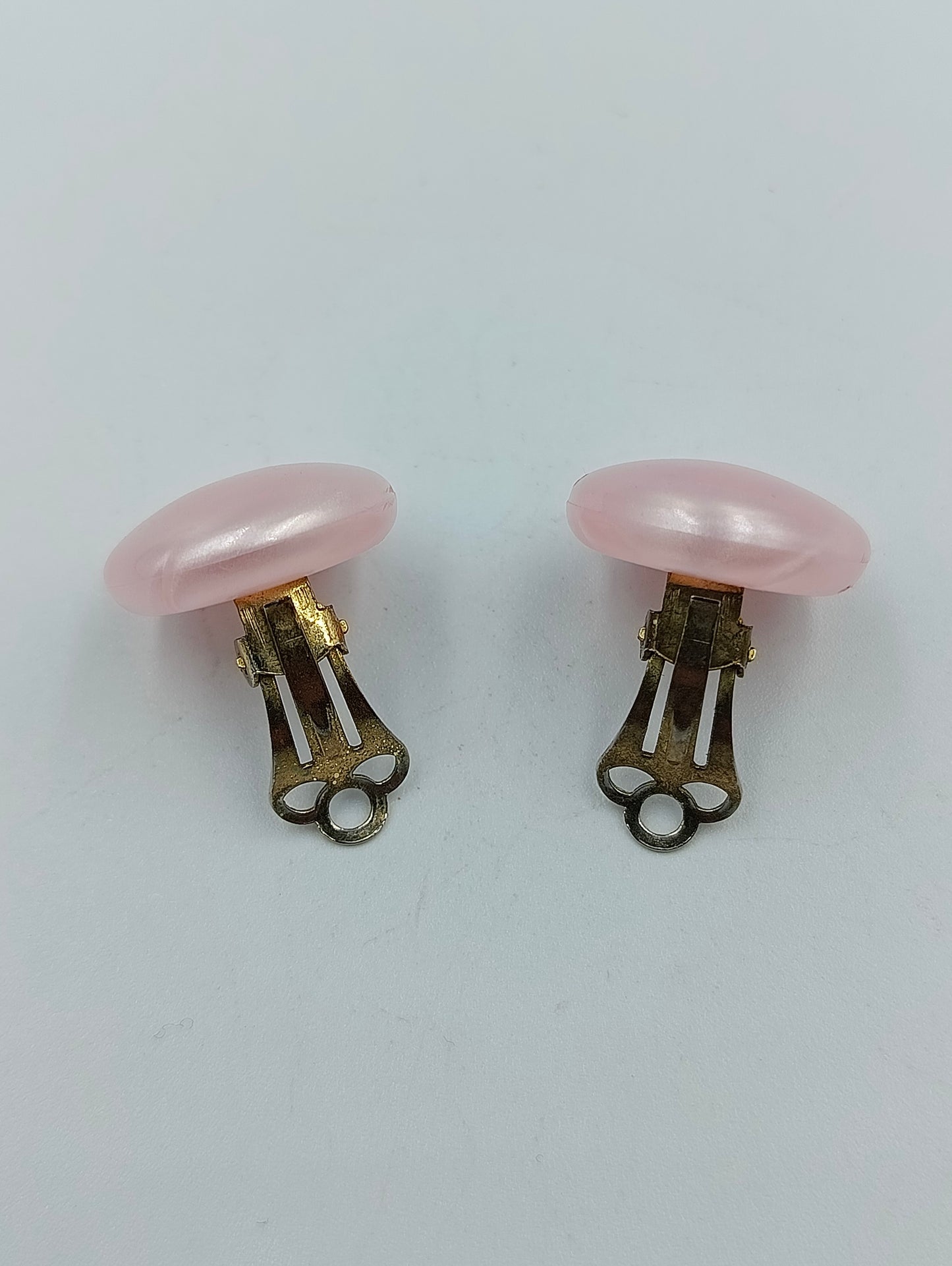 Vintage Ohrclips in zartem Rosa