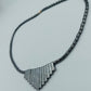 Hämatit Collier mit abgestuftem Mittelteil
