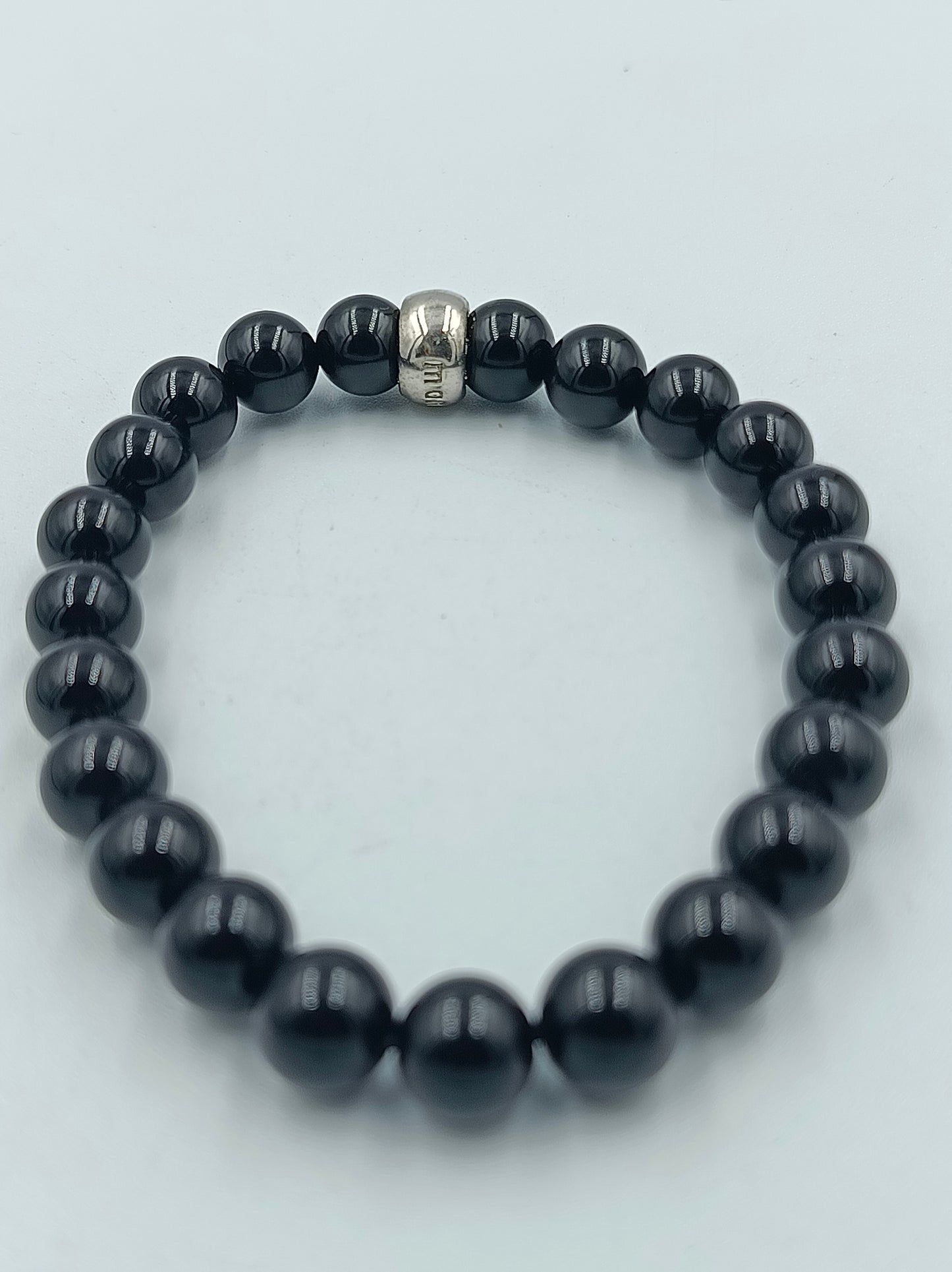 Kugelarmband mit Onyx-Optik