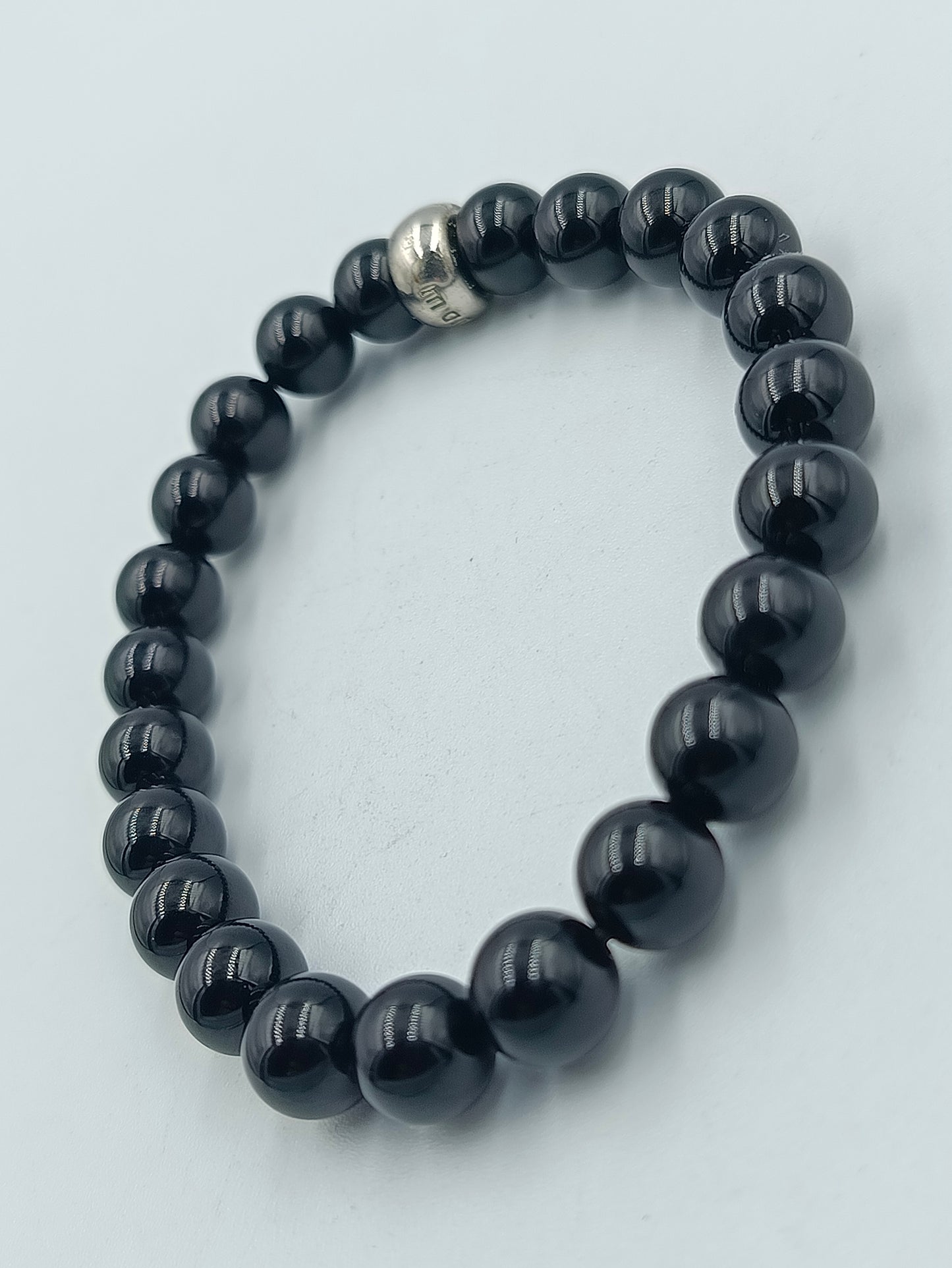 Kugelarmband mit Onyx-Optik