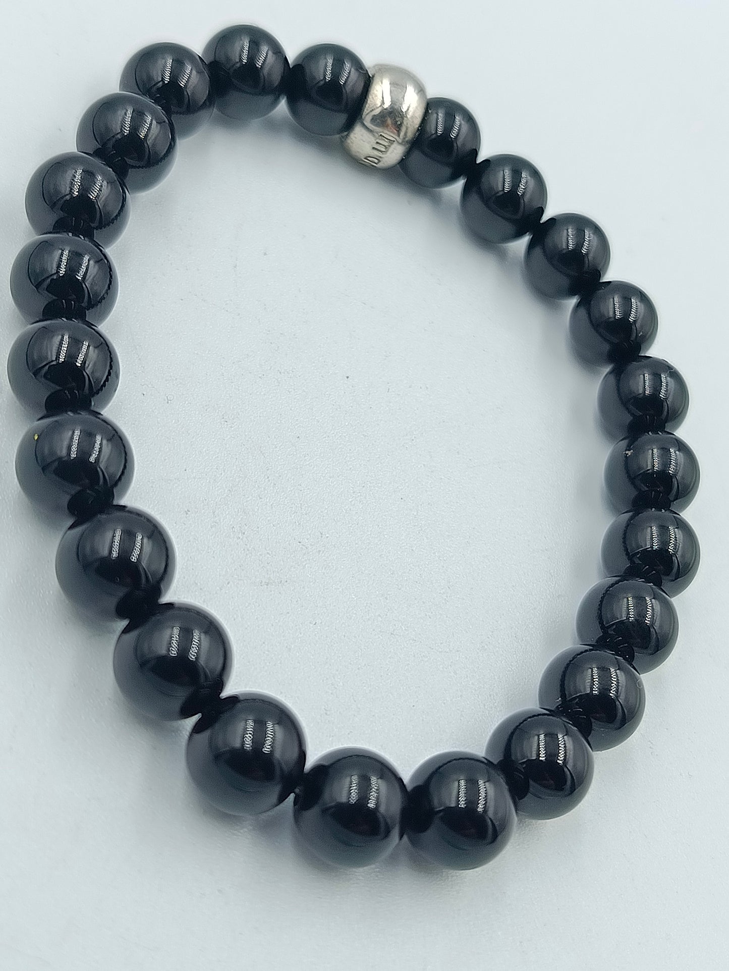 Kugelarmband mit Onyx-Optik