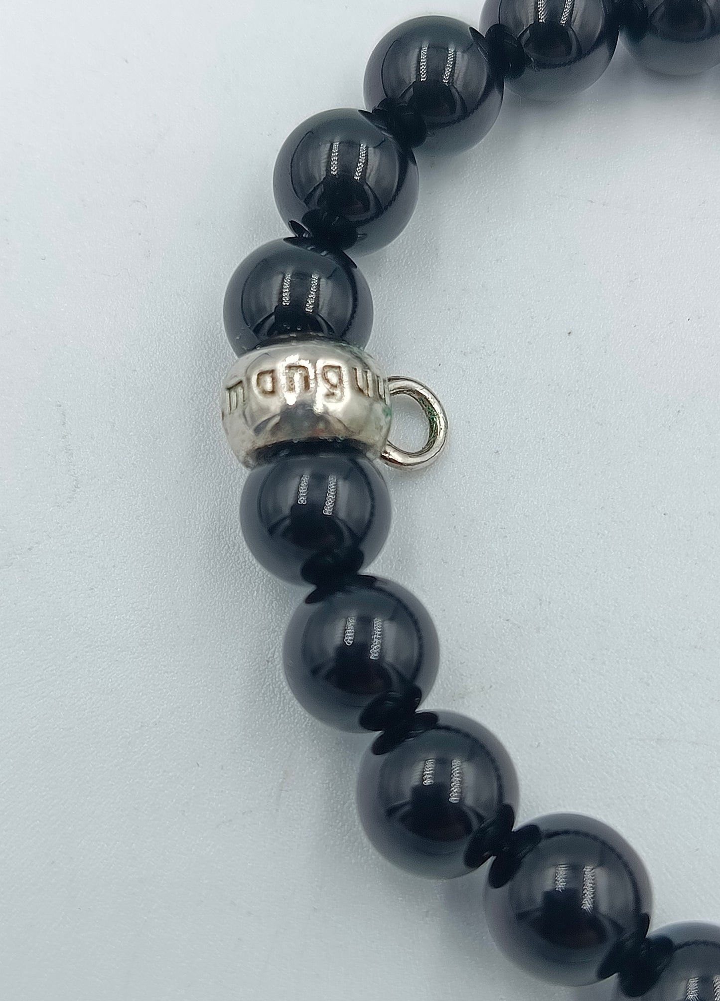 Kugelarmband mit Onyx-Optik