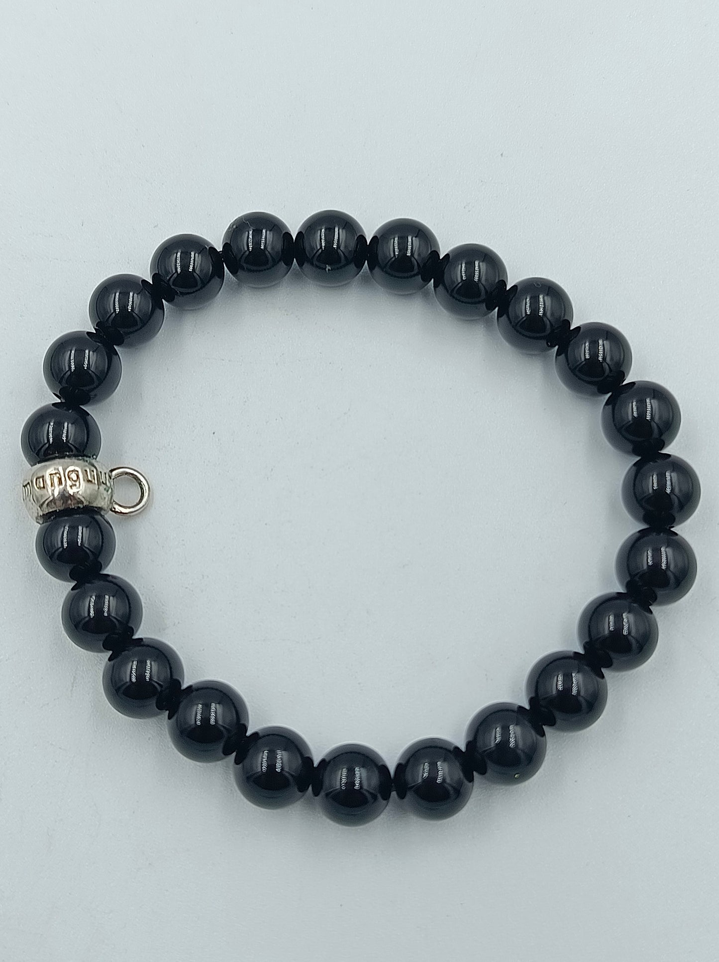 Kugelarmband mit Onyx-Optik