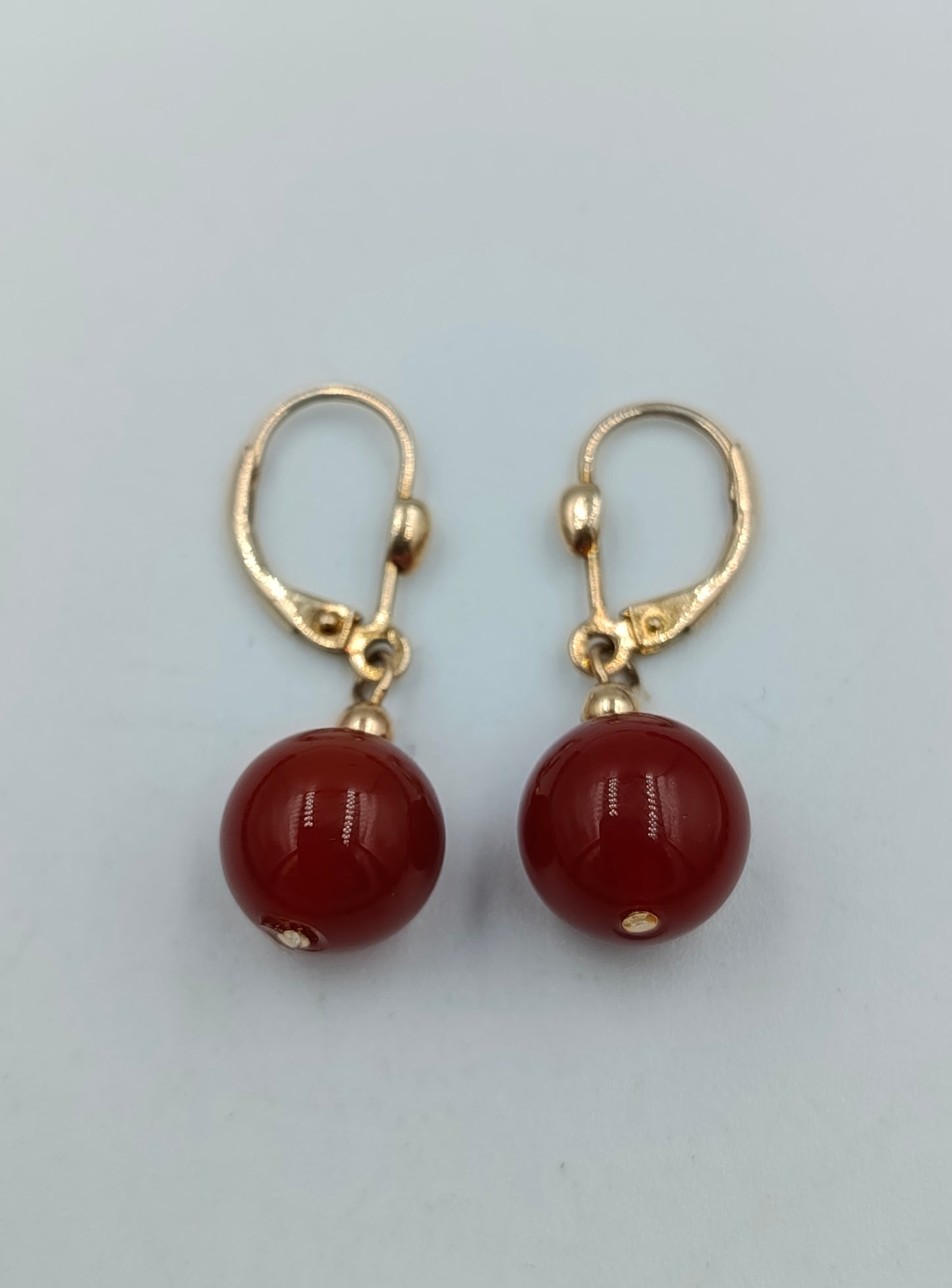 Schmuckset aus Karneol mit vergoldetem 925er Silber