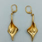 Vergoldete Vintage-Ohrringe – Tropfenform