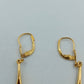 Vergoldete Vintage-Ohrringe – Tropfenform