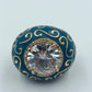 Statement-Ring mit blau-goldenem Design
