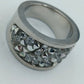 Silberfarbener Ring mit Strassbesatz S.Oliver