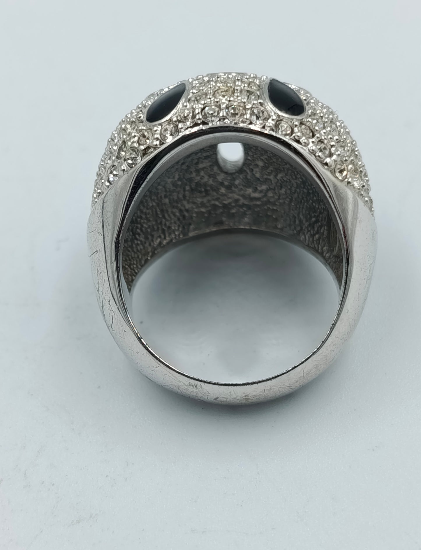 Damenring mit Strass und Ornament-Design