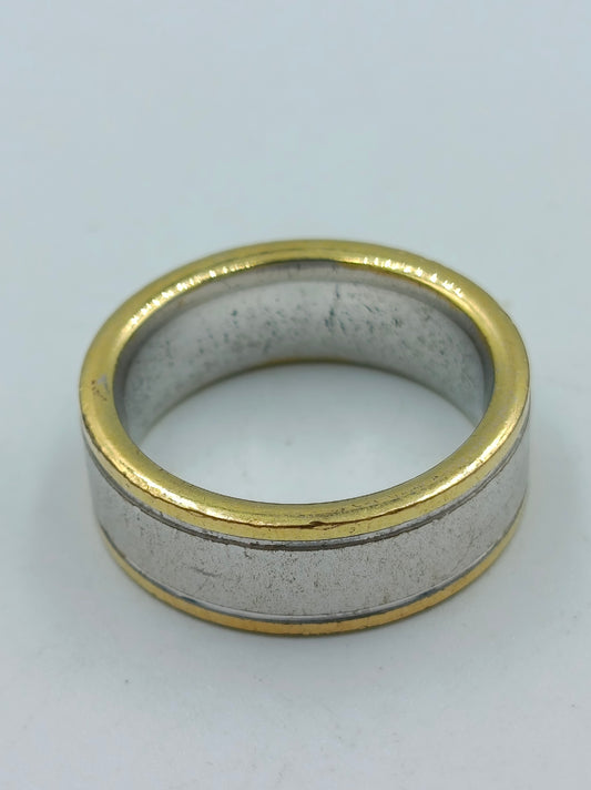 Bicolor Ring in Silber-Gold Optik