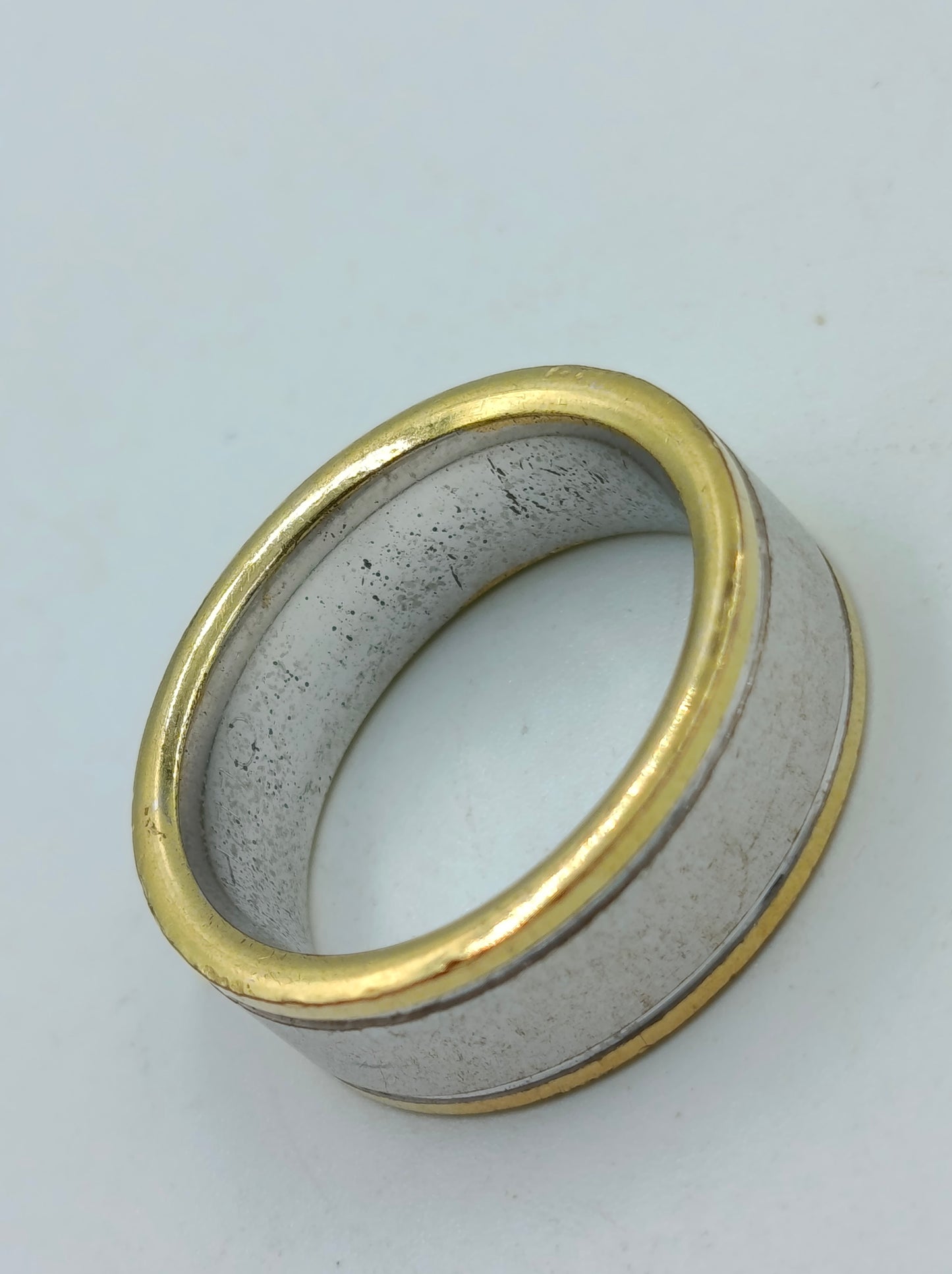 Bicolor Ring in Silber-Gold Optik