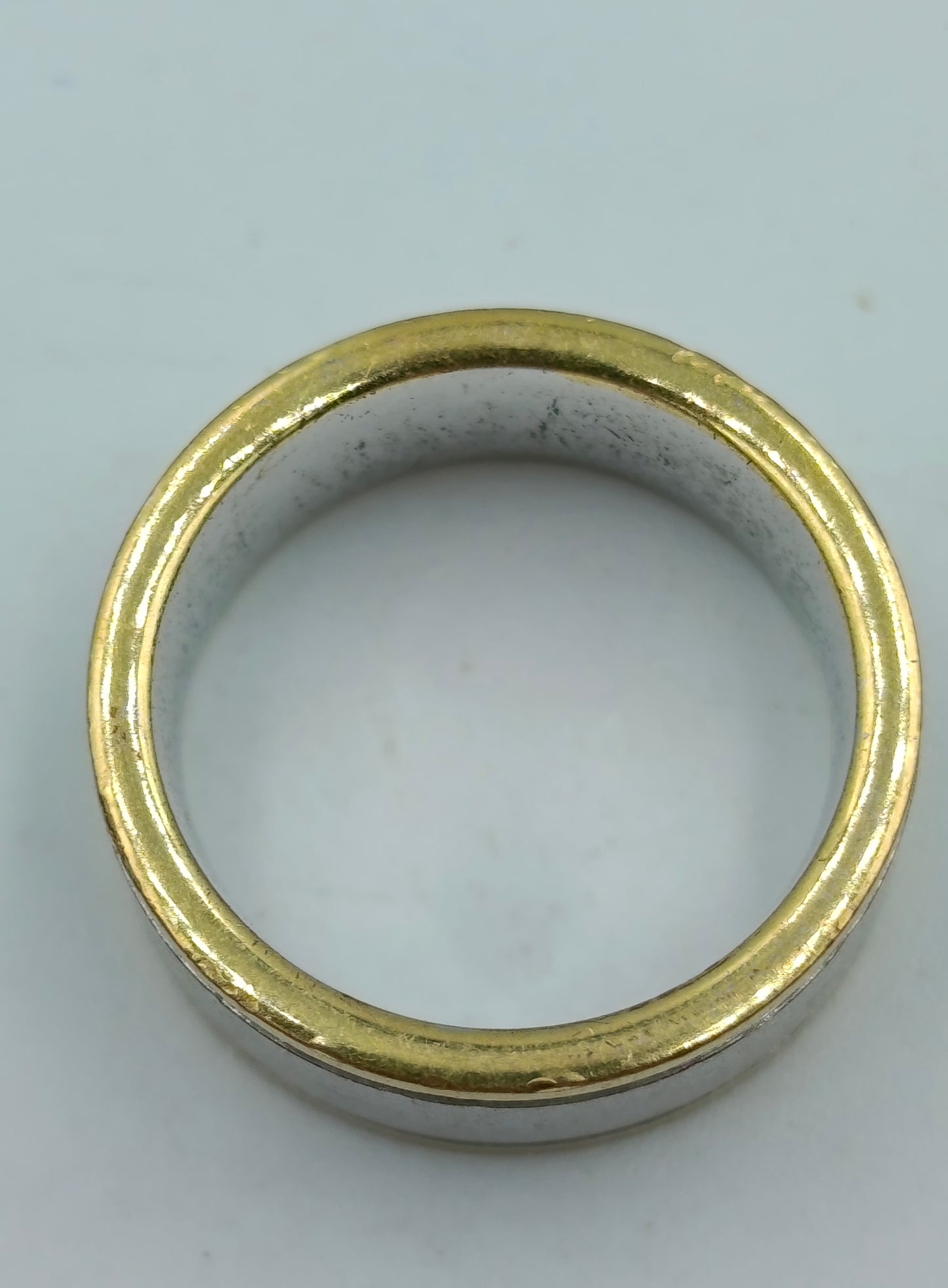Bicolor Ring in Silber-Gold Optik