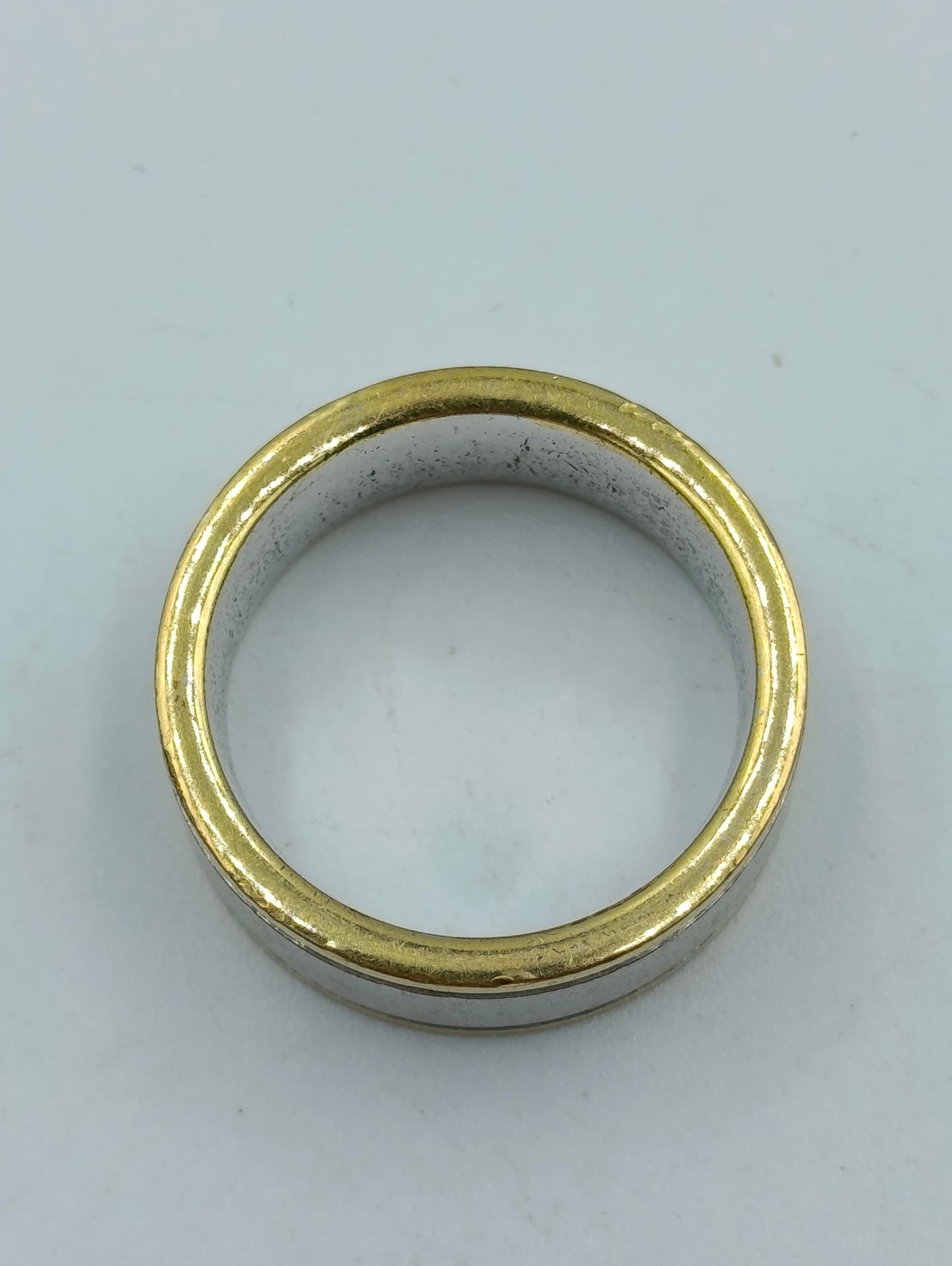 Bicolor Ring in Silber-Gold Optik
